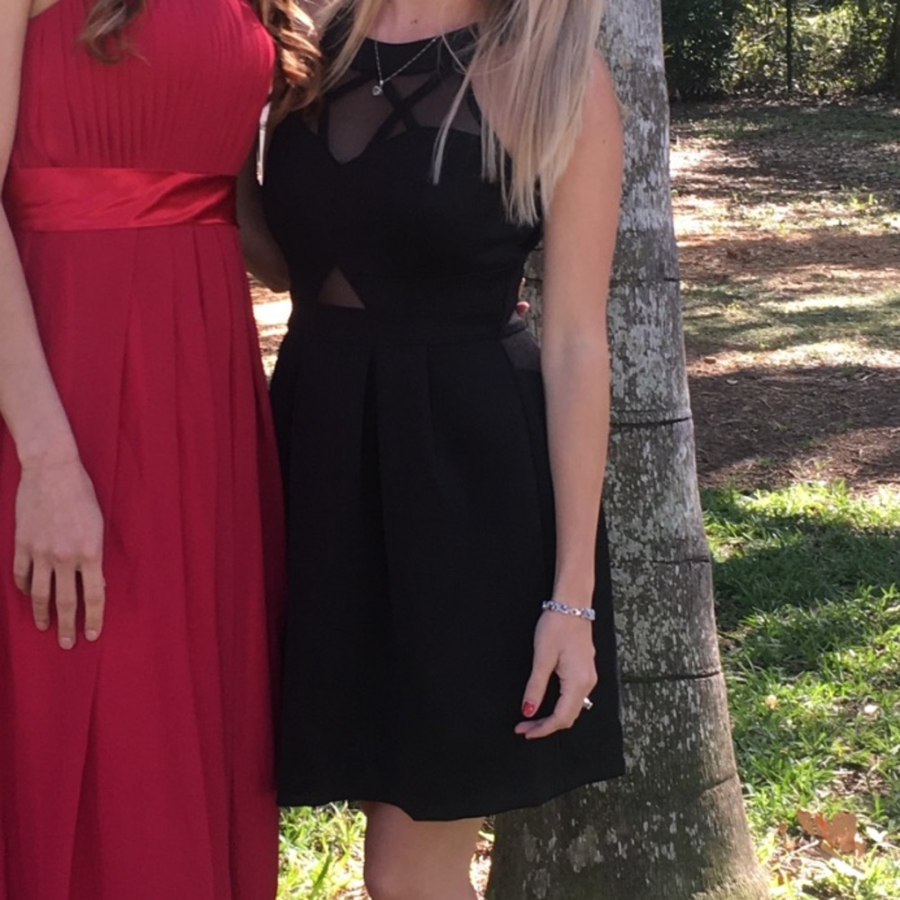 Black peplum dress